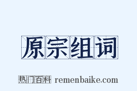 原宗组词是什么意思的图片